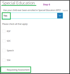 requesting assessment 